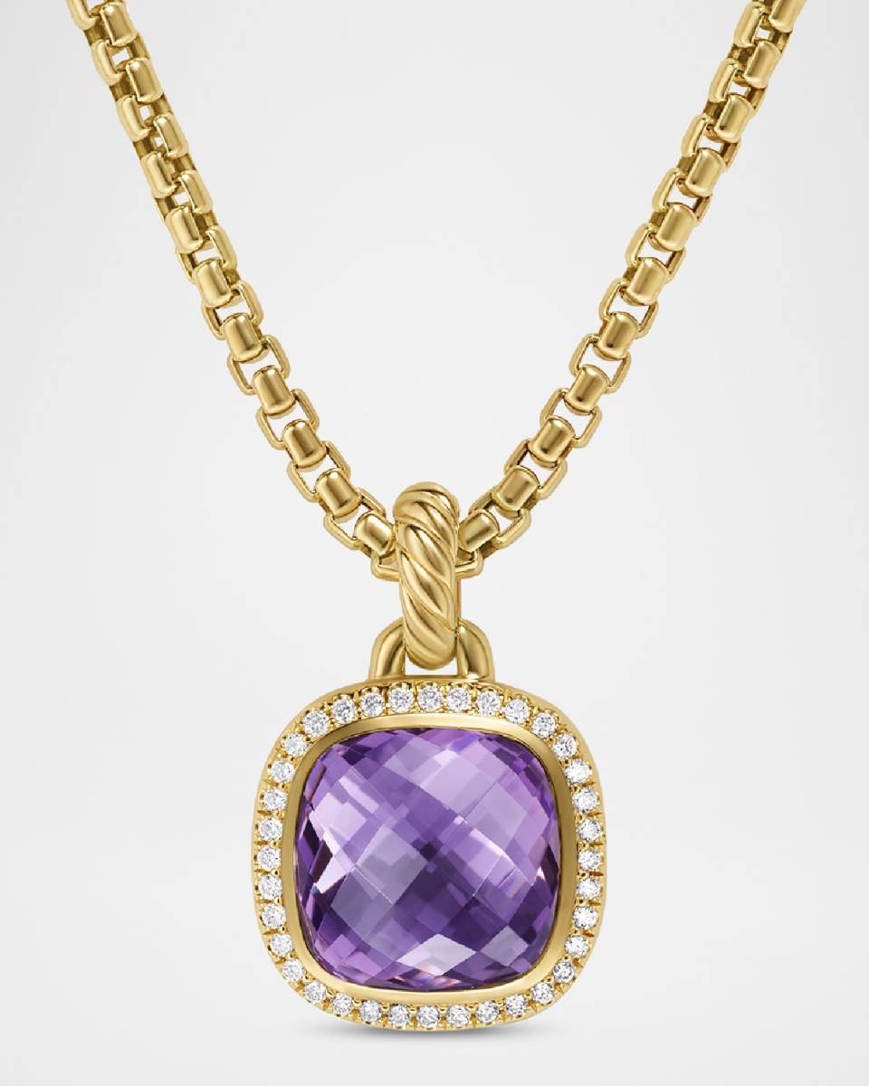 Albion Enhancer with Gemstones and Diamonds in 18K Gold, 11mm