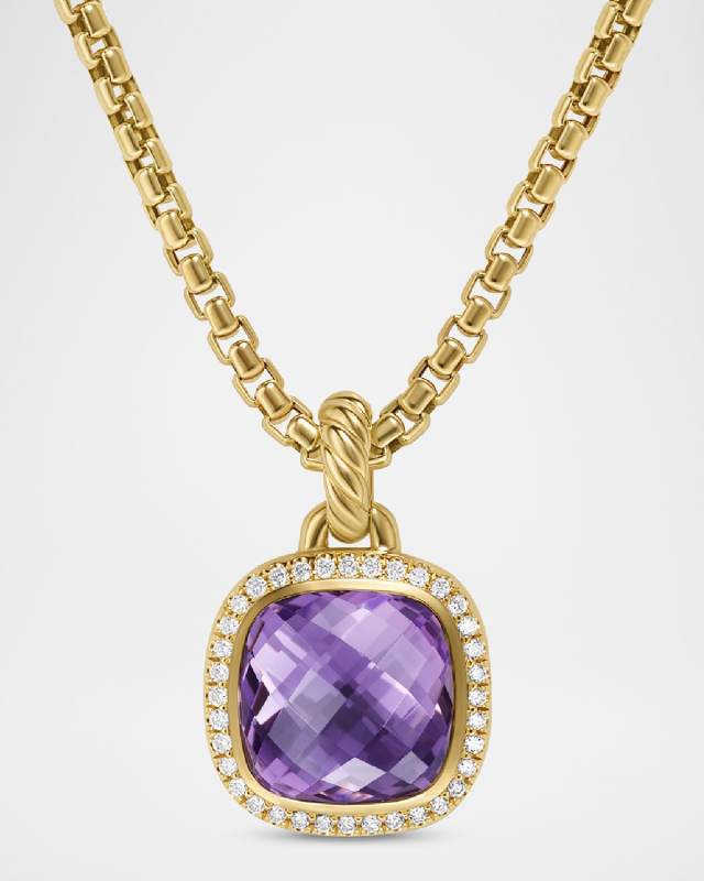 Albion Enhancer with Gemstones and Diamonds in 18K Gold, 11mm