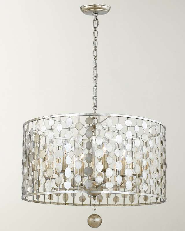 Layla 6-Light Antique Silver Chandelier
