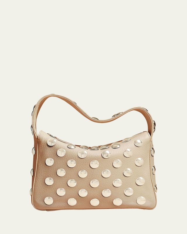 Elena Zip Leather Shoulder Bag