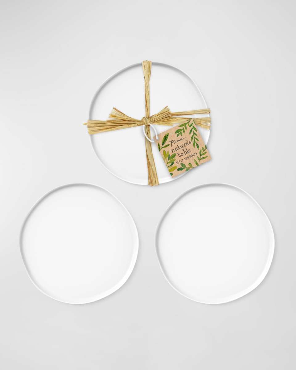 Nature's Table Round Dinner Plates, Set of 2