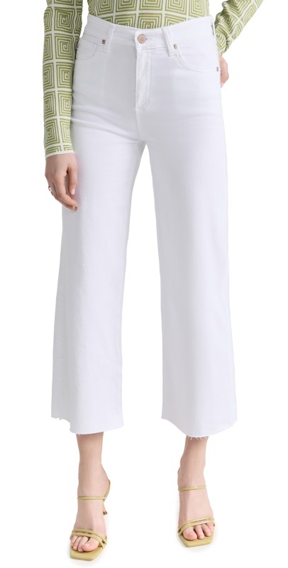 AG Saige Wide Leg Crop Jeans Modern White