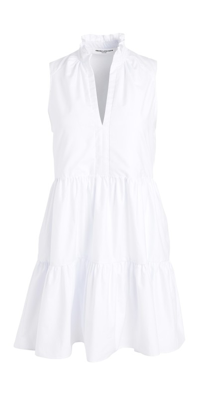 Amanda Uprichard Sleeveless Saffron Dress White