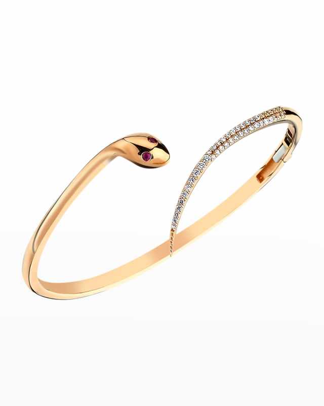 Serpent Diamond and Ruby Bracelet