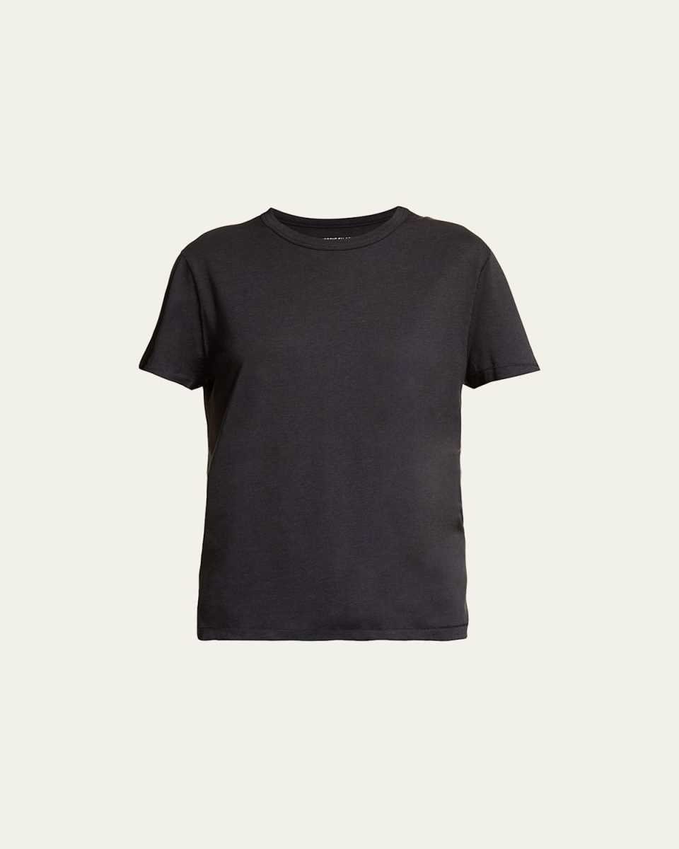 Lyocell Cotton Semi-Relaxed Short-Sleeve Crewneck tee