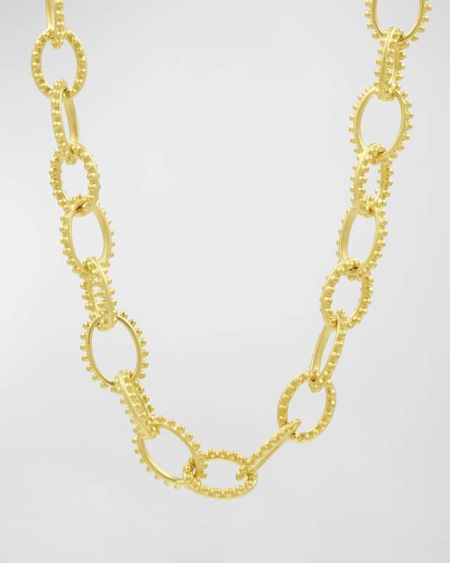 Textured Heavy Link Toggle Necklace