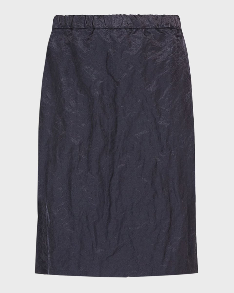 Eritrea Crinkled Straight Midi Skirt