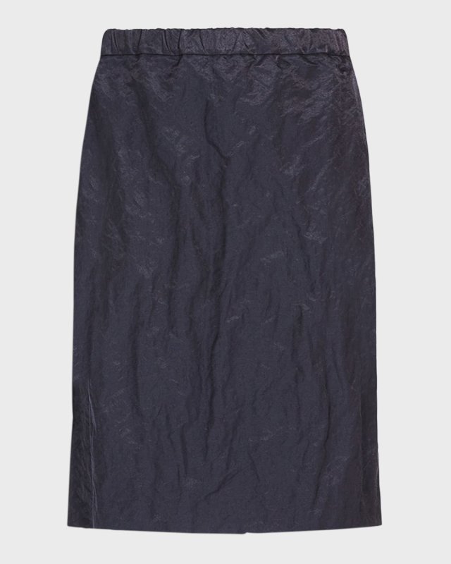Eritrea Crinkled Straight Midi Skirt