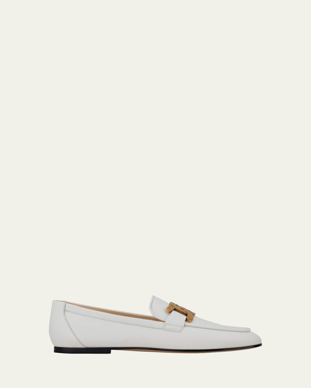 Kate Chain Calfskin Flat Loafers