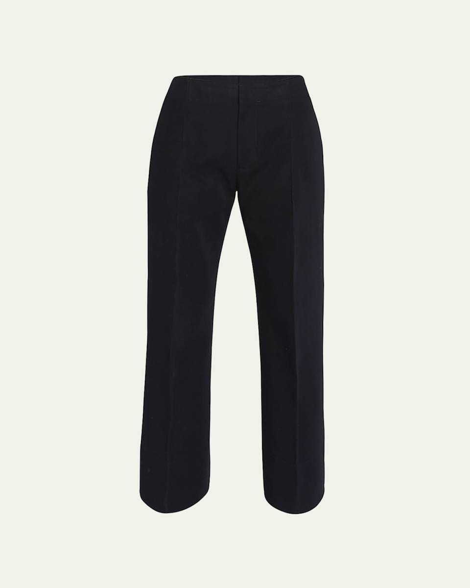 Canvas Cropped Flare Pants