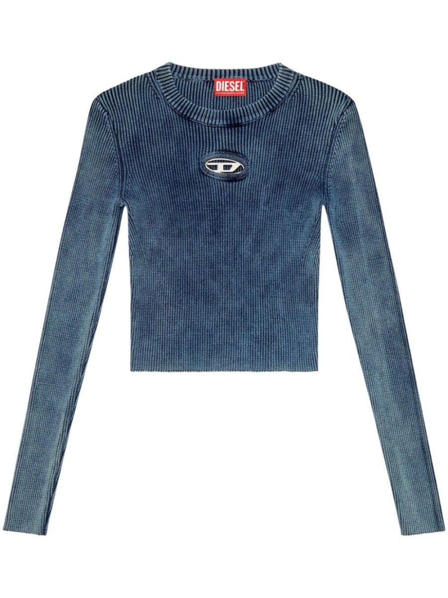 M-Anchor-A cut-out ribbed top
