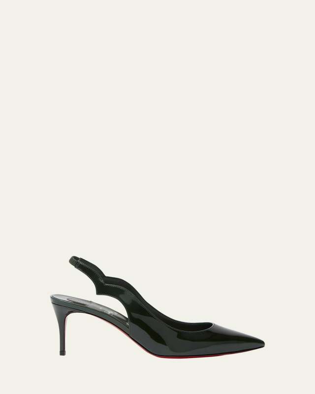 Hot Chick Patent Red Sole Slingback Pumps