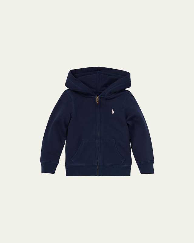 Girl's Drapey Terry Zip Hoodie, Size 2-