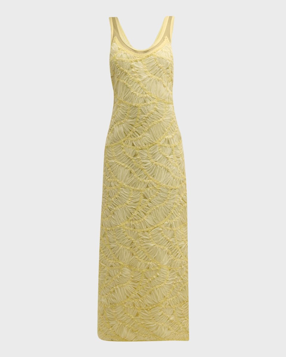 Zakai Sleeveless Gauze & Mesh Maxi Dress