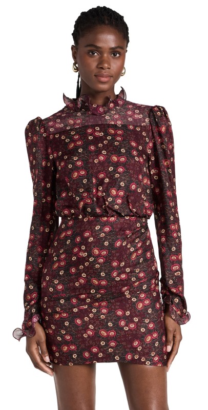 SALONI Rina B Dress Akina Wine