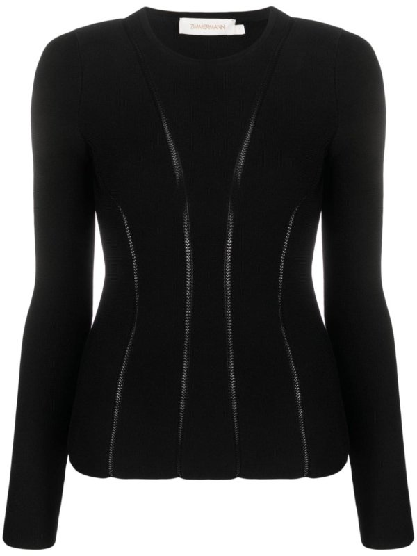 Luminosity panelled knitted jumper