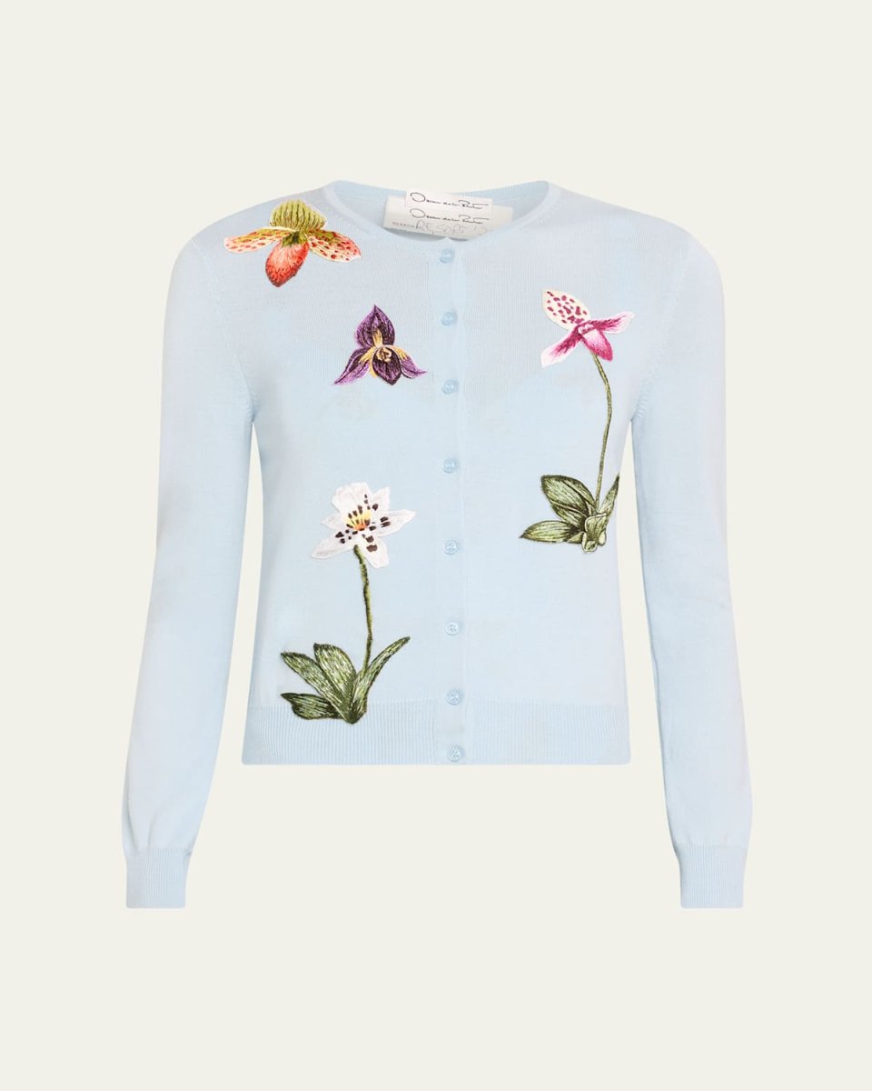 Orchid Threadwork Wool Cardigan