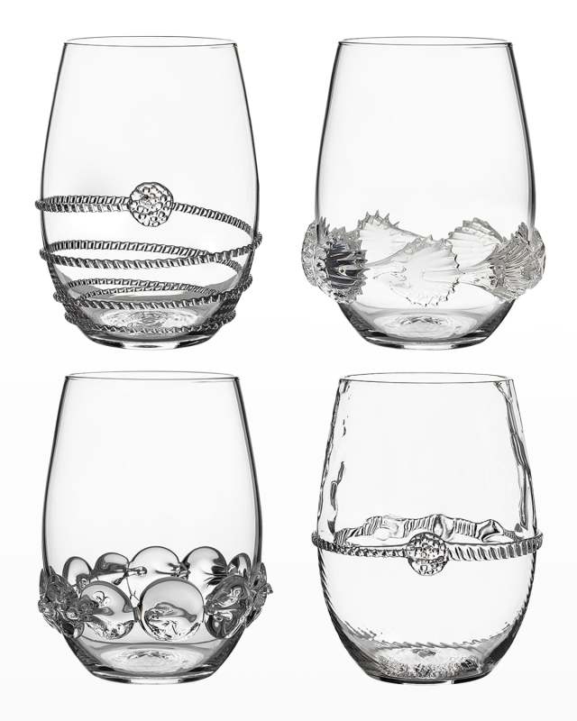 Heritage Stemless Wine Glass Assorted, Set/4