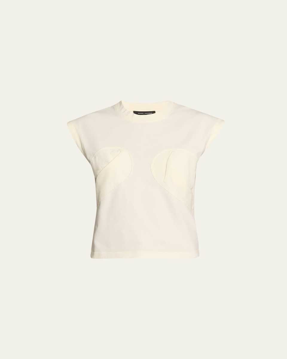 Seamed Up Bustier Cap-Sleeve T-Shirt