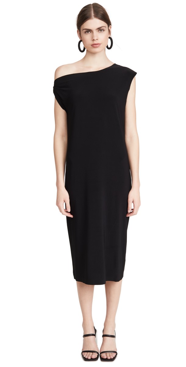 Norma Kamali Drop Shoulder Dress Black