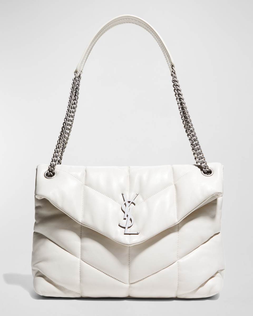 Lou Puffer Medium YSL Shoulder Bag in Quilted Leather