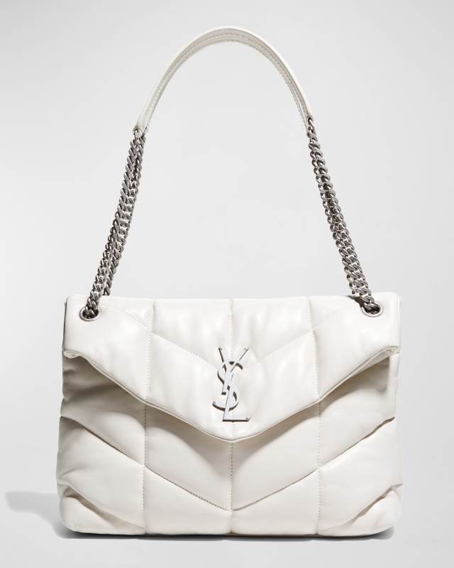Lou Puffer Medium YSL Shoulder Bag in Quilted Leather
