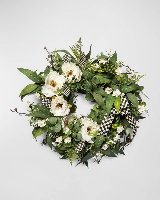 Courtly Peony Wreath