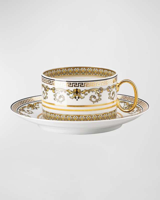 Virtus Gala White Tea Cup and Saucer