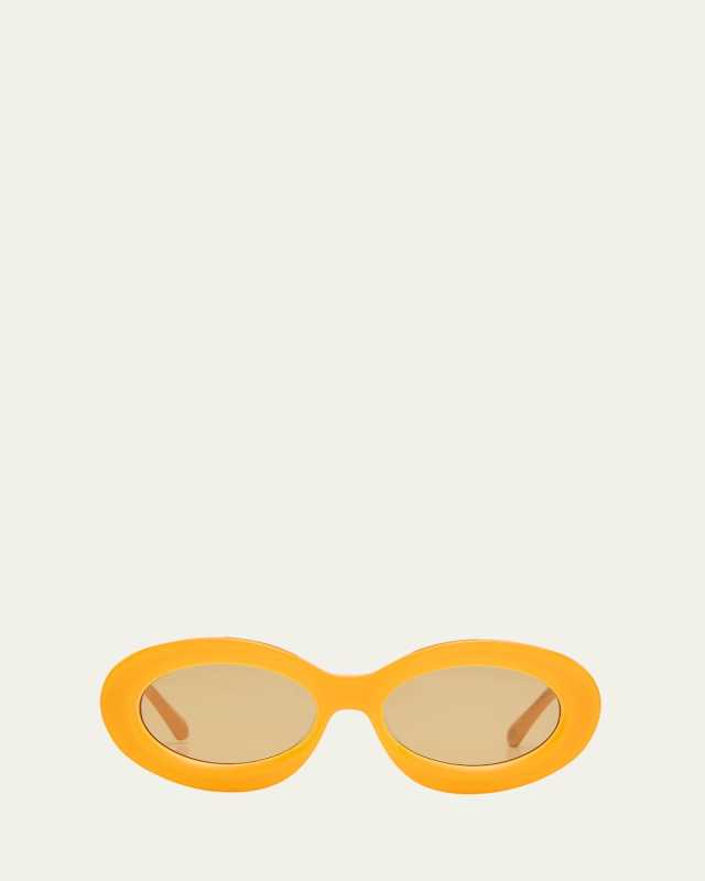 Monochrome Acetate Oval Sunglasses