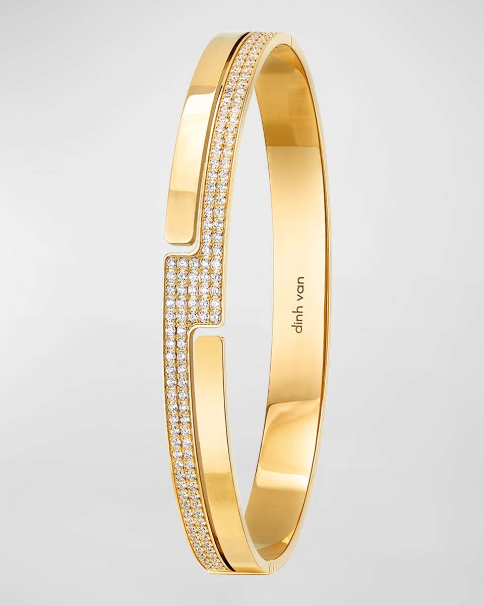 Seventies 18K Yellow Gold Diamond Bracelet