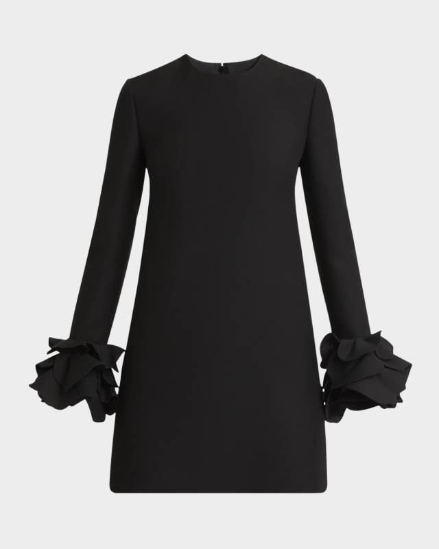 Long-Sleeve Ruffled Mini Dress