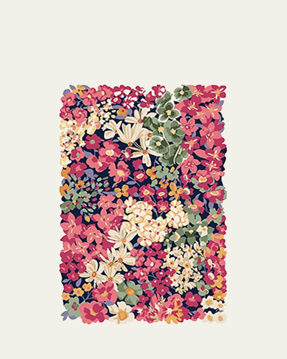 Laura's Flowers Rug, 5' x 8'