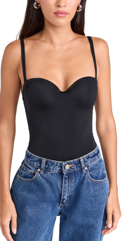 Wolford Forming Thong String Bodysuit Black