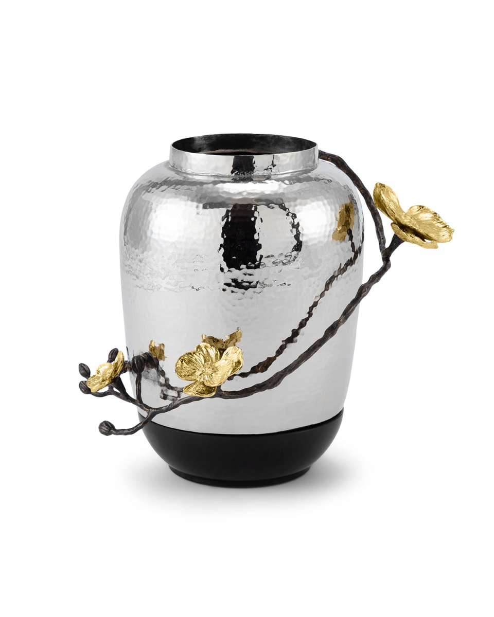 Gold Orchid Medium Rose Vase