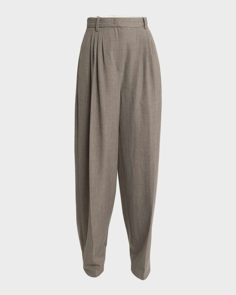 Pleated Wool Trousers