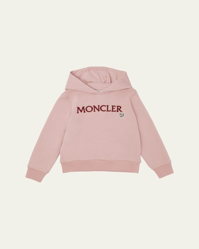 Girl's Embroidered Logo-Print Hoodie, Size 8-