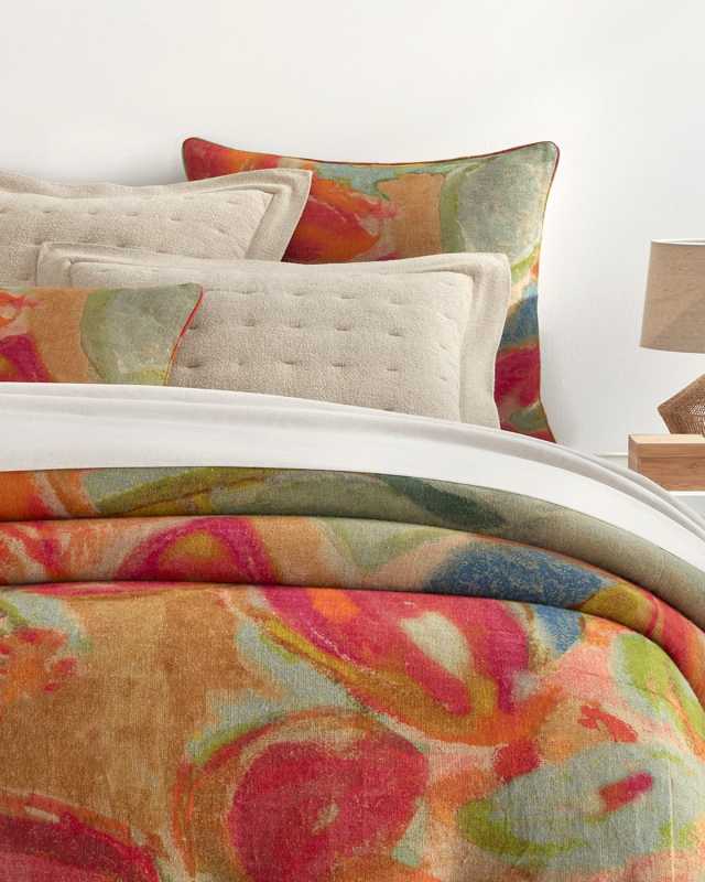 Joy Linen King Duvet Cover, Multicolor