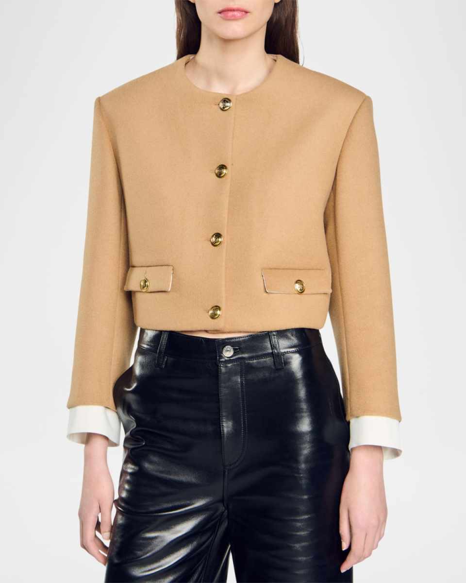 Chamana Cropped Wool-Blend Blazer