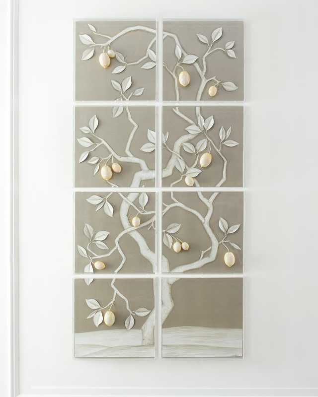 Lemon Tree Panel on Warm Silver