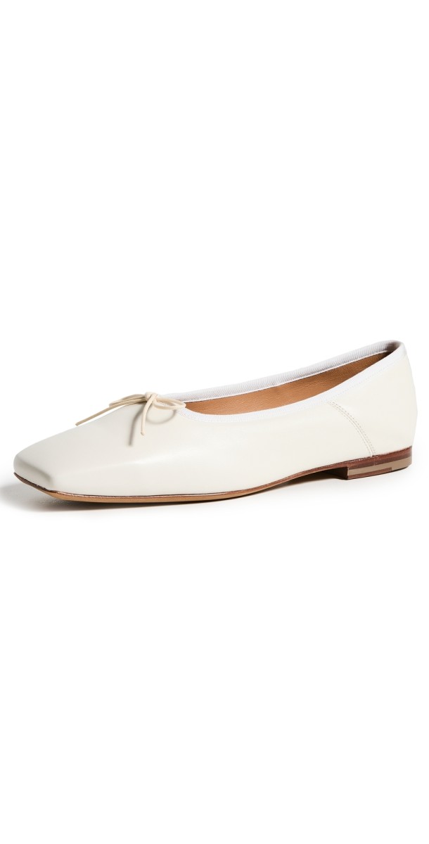 Mansur Gavriel Square Toe Ballerina Flats Bianca