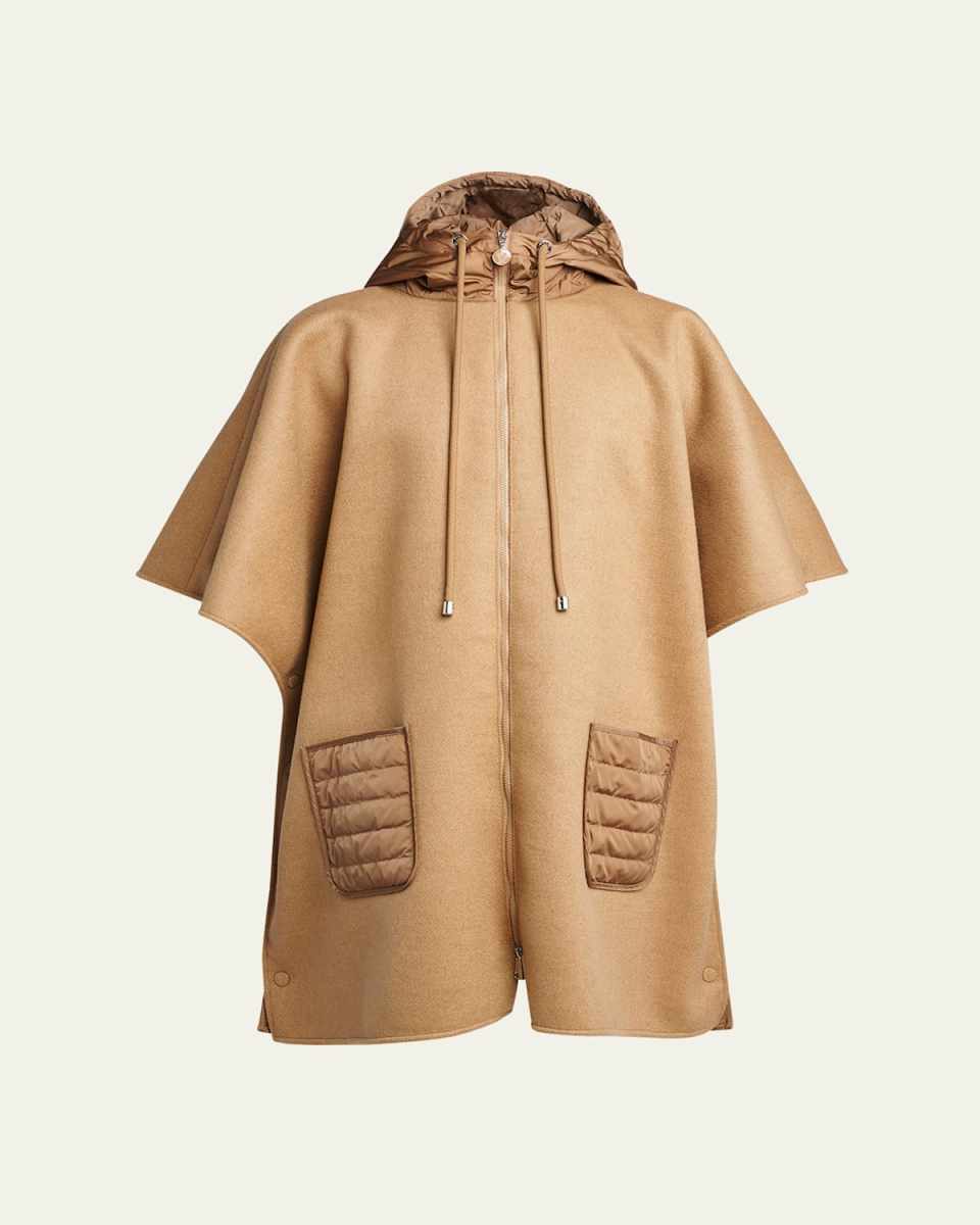 Hooded Down Cape