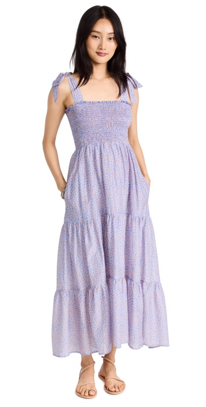 XIRENA Lorraine Dress Blu Flora