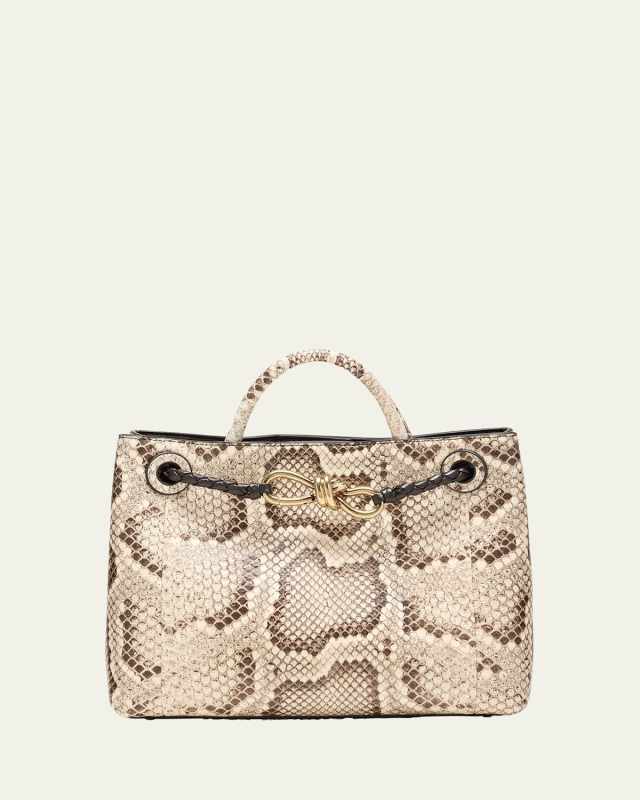 Small Andiamo Python Tote Bag