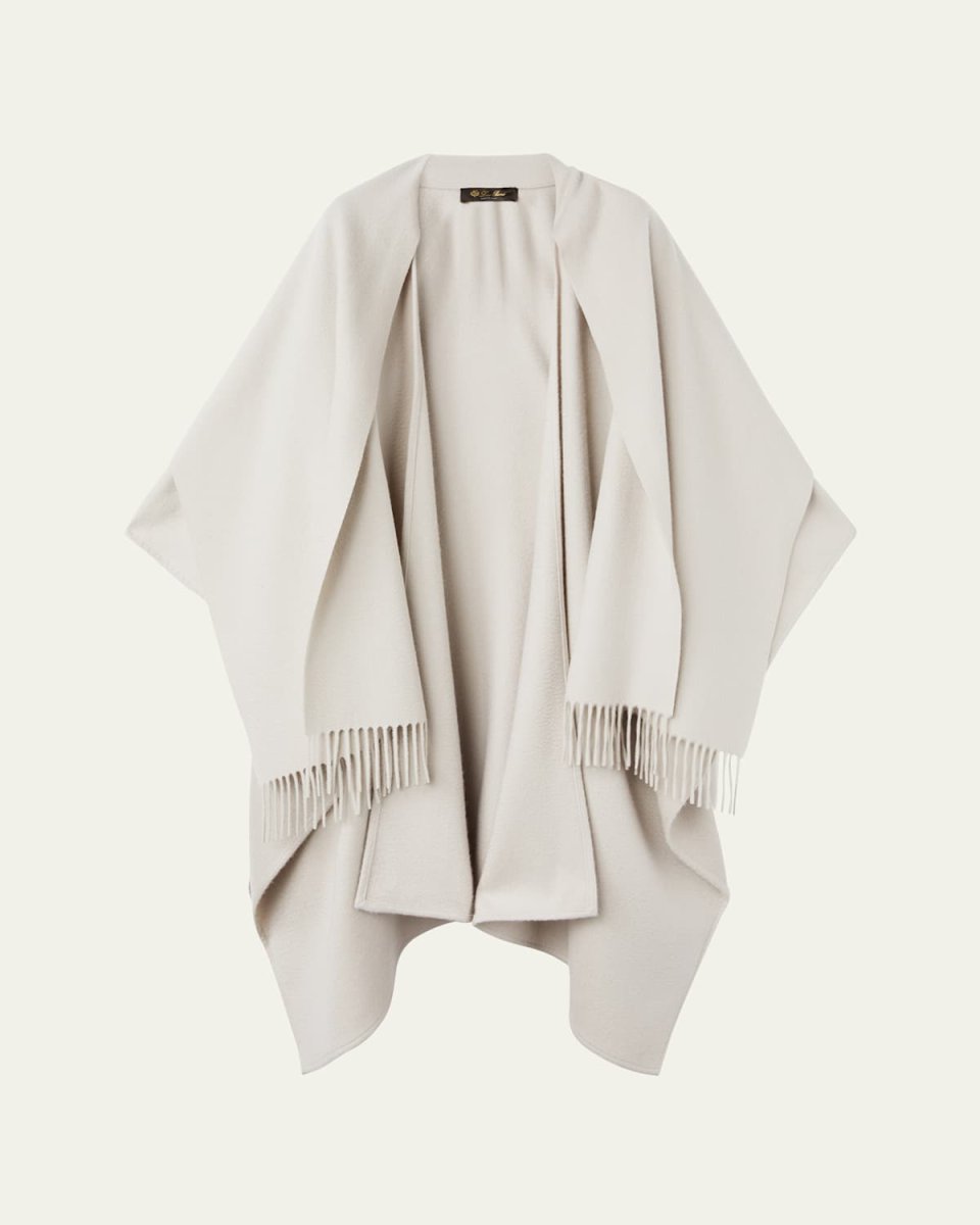 Daisy Fringed Cashmere Cape