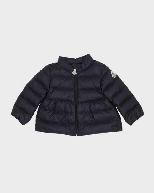 Girl's Joelle Short Quilted Down Jacket, Size 12M-3