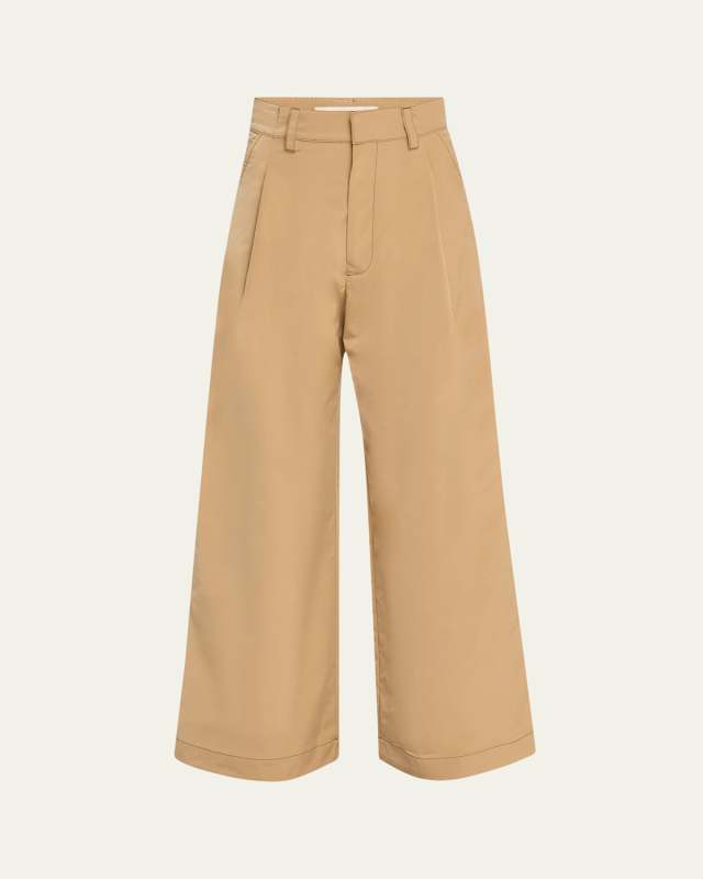 Olympe Pleated Wide-Leg Pants