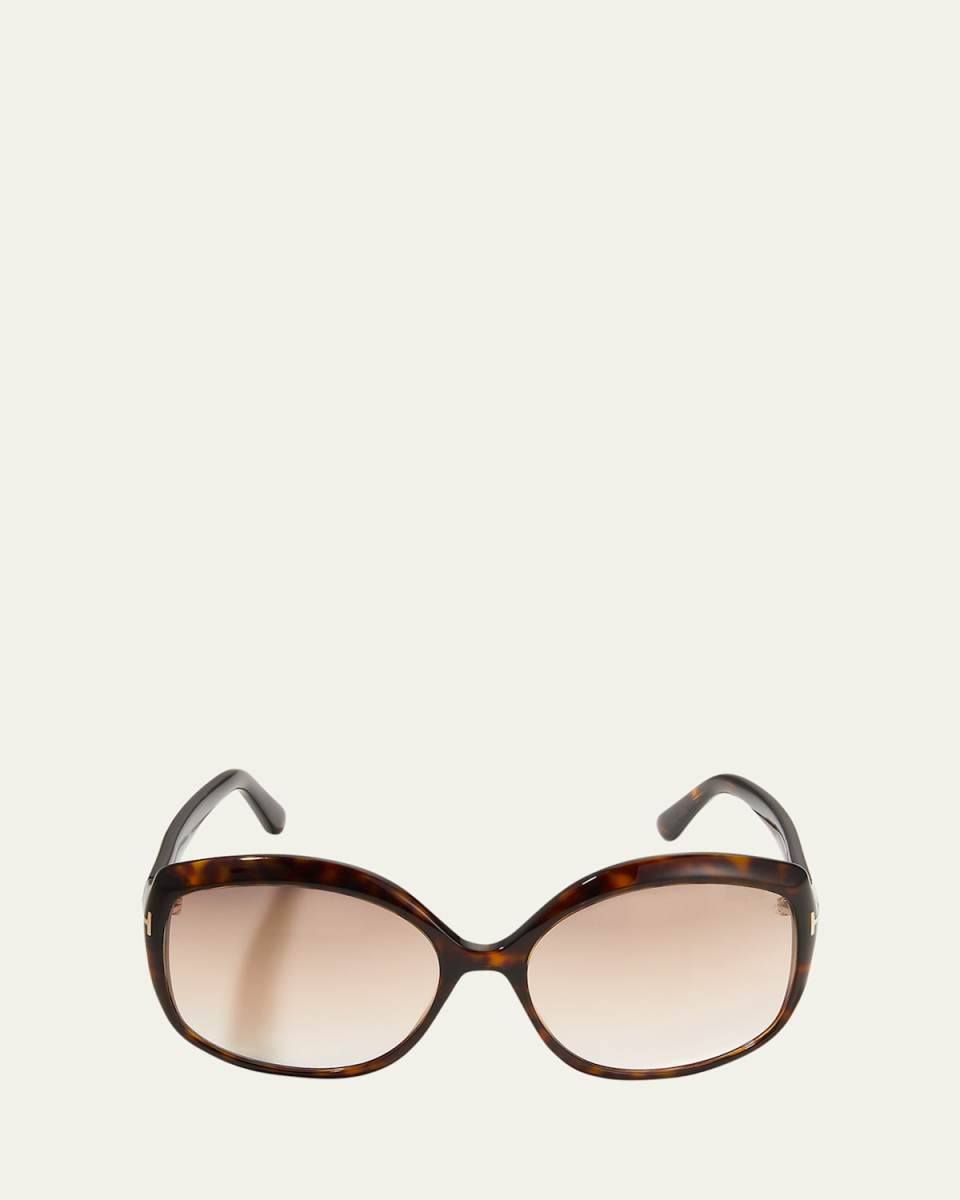 Chiara Round Plastic & Acetate Sunglasses