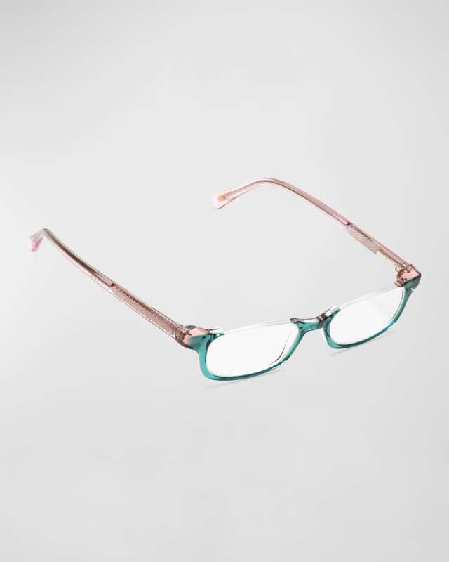 What Inheritance Semi-Rimless Rectangle Acetate Reader Glasses