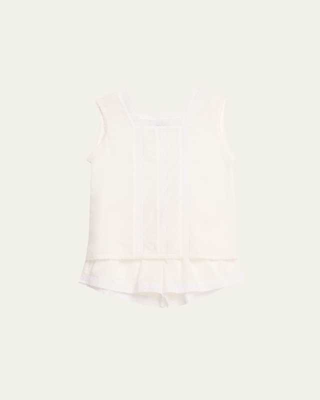 Lace-Trim Cotton Lawn Pajama Set