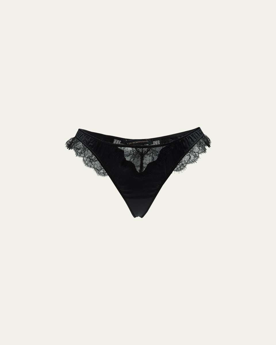 Sensuel Lace-Trim Silk Thon
